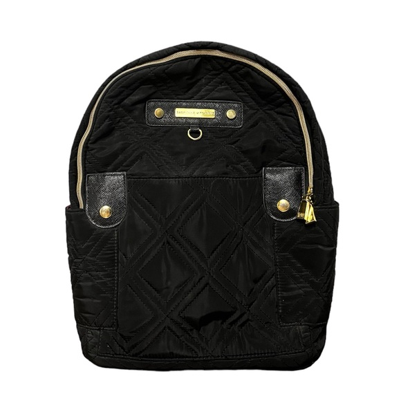 Adrienne Vittadini Handbags - Adrienne Vittadini Black & Gold Backpack